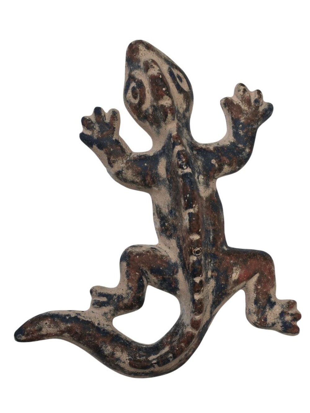 Vintage Mexican Gecko Wall Hanging Hand Painted Folk Art 6.5" Hecho en Mexico